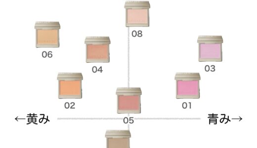 カラーリングブリーズ【ルナソル】ほぼ全色比較｜ブルベ・イエベ向きの色味をチャートで解説
